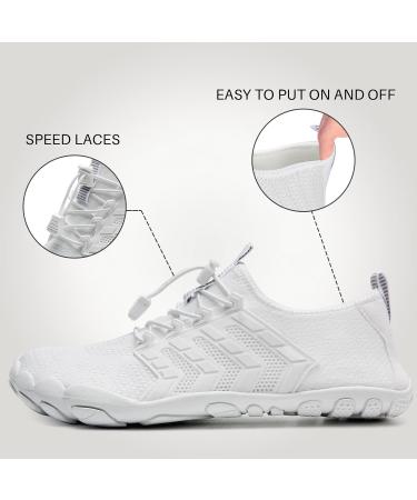 Buy Iceunicorn Barefoot Shoes | Men's & Women's Toe Aquasque Fitness & Water Shoes - EU 39 White - Buy Online on GoSupps.com