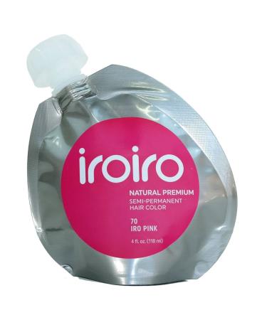 IROIRO Premium Natural Semi-Permanent Hair Color 70 Pink (4oz) Pink Silver 4 Fl Oz (Pack of 1)