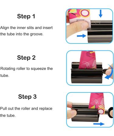 UDQYQ Tubes Queys 3-Pack Stainless Steel Toothpaste Squeezer - Maximize Every Drop with Holder & Stand (Black) - Buy Online on GoSupps.com