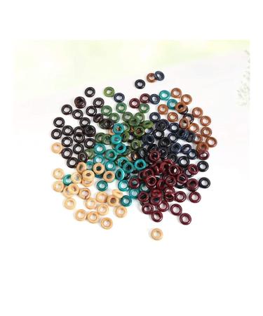 LIXBD 800pcs Wooden Dreadlock Beads - Colorful Loose Spacer Rings & Accessories for Dreads - Buy Online on GoSupps.com