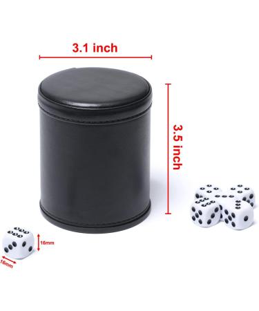 Red Leatherette Dice Cup Set with 6 Dot Dices - Ideal for Yahtzee & Farkle Games - 5 Pack - Buy Online on GoSupps.com