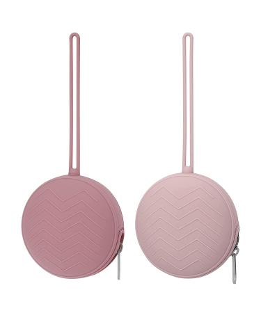 2PCs silicone pacifier box girl young bpa-free silicone pacifier holder storage storage for 2 pacifier portable pacifier storage box high-quality baby accessories for toddlers pink