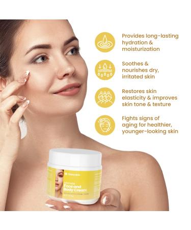 Vitamin C Face Moisturizer and Vitamin E Body Cream for Dry Skin - Itchy Skin Relief, Psoriasis, Eczema & Rash Cream - 4oz (Pack of 1) - Buy Online on GoSupps.com