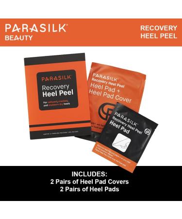 Parasilk Exfoliating Recovery Foot Heel Peel 2 Pairs - 2 Sets of Exfoliation Gel Heel Pads and 2 Sets of Heel Sock Covers. Targeted Repair for Rough Dry Skin Cracked Heels and Feet - Buy Online on GoSupps.com