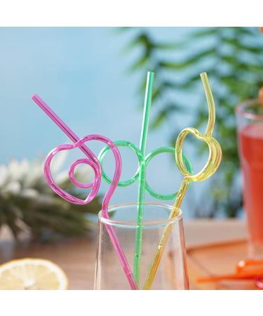 Crazy Straws 24 Pcs - Reusable Plastic Silly Straws for Kids & Adults - Curly Loop Design for Classroom Activities - Great for Valentines Day, Christmas, Birthdays & Parties - Buy Online on GoSupps.com