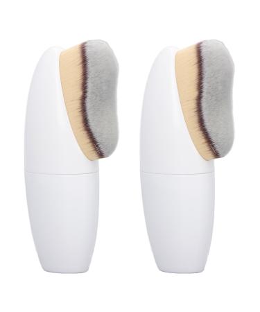 Foundation Brush 2 Pieces Soft Bristles Comfortable Handle Professional Face Makeup Brush for BB Cream Powder Cosmetic Tool