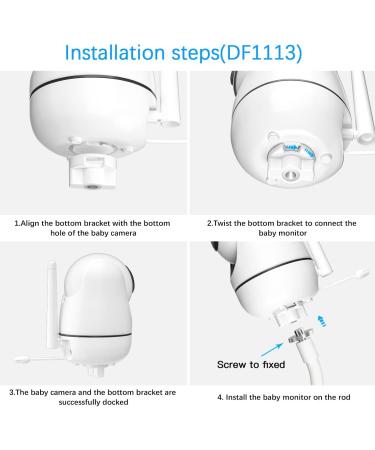 Flexible Baby Monitor Holder for HelloBaby HB65/HB66/HB40/HB248/VTimes VT302 - Secure Camera Mount for Cot - Compatible Stand for Hello Baby Video Monitor - Buy Online on GoSupps.com