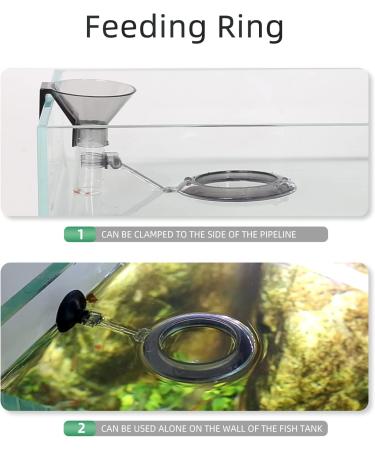 UPETTOOLS Shrimp Feeding Dish Set: Aquarium Fish Feeder Tube Kit with Ring & Brush - Buy Online on GoSupps.com