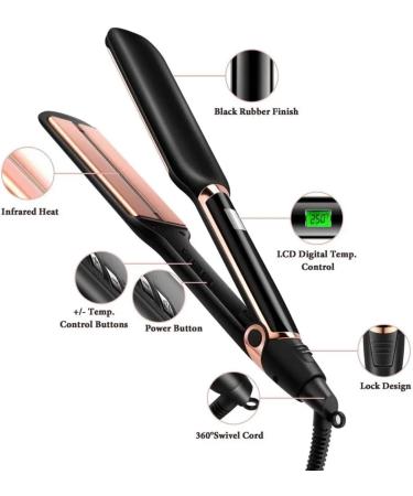 JONIK BEAUTY Professional Hair Straightener & Curler - Infrared Technology Ceramic Tourmaline Plates Glossy White Finish - Buy Online on GoSupps.com