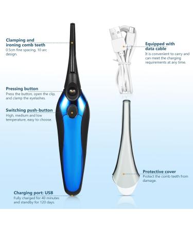 TOVINANNA Electric Eyelash 2 in 1Curler Heated Eyelash Curlers | Portable Makeup Electric Eye Lash Curling | Natural Curling 3 Temperature Modes | USB Fast Heating & Long Lasting - Buy Online on GoSupps.com