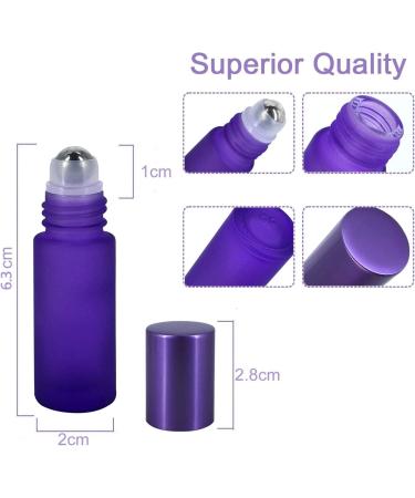 Buy 4PCS Colored 5ml Glass Roll-On Bottles for Essential Oils | Refillable & Portable - Ideal for Perfumes Lotions & Aromatherapy - Buy Online on GoSupps.com