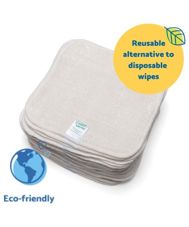 Cheeky Wipes - 25 Bamboo Terry Washable Cloth Baby Wipes | Eco-Friendly Soft & Reusable - Buy Online on GoSupps.com