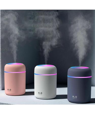 Mini Air Humidifier Essential Oil Diffuser Aromatherapy with Colorful Light | 2 Mist Modes, Auto Shut-Off | Anion Air Diffuser for Home, Bedroom, Office - Grey - Buy Online on GoSupps.com