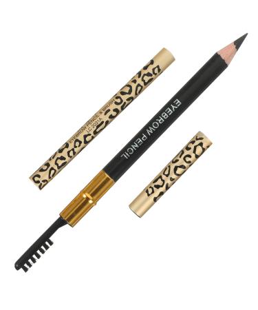 Baluue 2pcs Eeyebrow Pen with Brush Eyebrow Definer Pencil Eyebrow Makeup Long Lasting Waterproof Black 1# 1 count (Pack of 1) Black 1