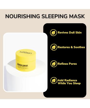 Minimo Lemon Drop Sleeping Mask | Vitamin C Overnight Cream | Brightening Korean Skin Care (1 oz) - Travel Size Face Moisturizer - Buy Online on GoSupps.com