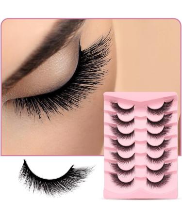 False Eye Lashes 7 Pairs Natural Wispy 3D Effect Lashes Fluffy Cat Eye Lashes Wispy Fake Eyelashes for Parties Reusable Type 13 - Buy Online on GoSupps.com