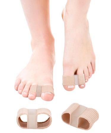 1 Pair Toe Spacers for Women Men Bunion Correct Toe Separators for Bunion Correction Hammer Toe Straightener Toe Spreaders with 2 Elastic Toe Loops and Soft Gel Pads Good for Relief(S)