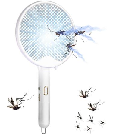 Racket USB Rechargeable Fly Racket - Foldable Fly Swatter Racket 3000 Volts Fly for Buggs Fly Killers for Travel Outdoor Camping (White) - Buy Online on GoSupps.com