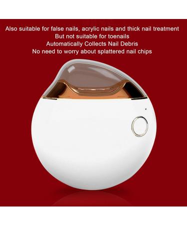 Electric Nail Clipper Integrated Nail File Nail Scissors and Nail Cutters Small Automatic Nail Cutter for Adults Seniors Infants Babies Men Women(White) - Buy Online on GoSupps.com