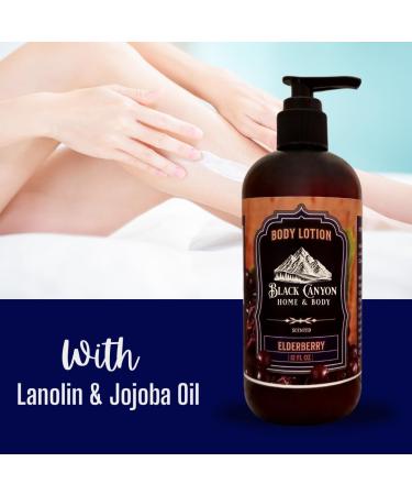 Black Canyon Elderberry Scented Body Lotion with Lanolin and Jojoba Oil 12 Oz - Buy Online on GoSupps.com