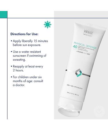 SuzanObagiMD Physical Defense Broad Spectrum SPF 40 Mineral Face Sunscreen - 3.4 oz - Buy Online on GoSupps.com