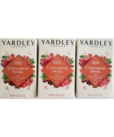 Yardley London Limited Edition Holiday Bar Bundle - Cinnamon Swirl Infused with Cinnamon Leaf & Clove Bud Oils - 4.0oz, 3 Bars - Buy Online on GoSupps.com