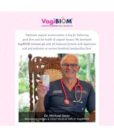 Biom Probiotics VagiBiom Vaginal Gel - Hyaluronic Acid & Glutathione for Moisture & pH Balance | Vegan & Paraben-Free - Buy Online on GoSupps.com