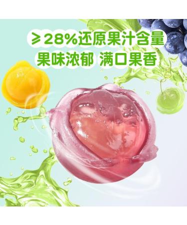 Fruit flavored peeled soft candy fruit juice fudge mixed mango grape assorted fruit flavor chewing candy sweets desserts Happy New Year Candies casual snacks gift pac (Green Grape flavor 5bag) Green Grape flavor 5bag - Buy Online on GoSupps.com