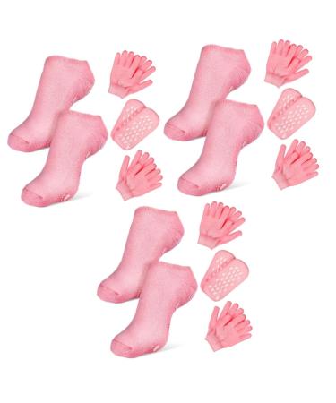 FOMIYES 6 Sets Spa Moisturizing Socks Dry Hands Sand Off Mitt Remover Socks Moisturizing Socks Gloves Moisturizer Socks Moisturizing Gloves and Socks Nursing Socks Essential Oil Cotton