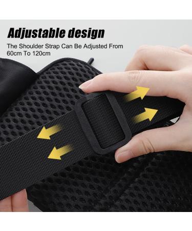 Dongker Sling Crossbody Bag - Waterproof Small Shoulder Bag for Men & Women | Adjustable Straps Perfect for Hiking Traveling Climbing - Black - Buy Online on GoSupps.com