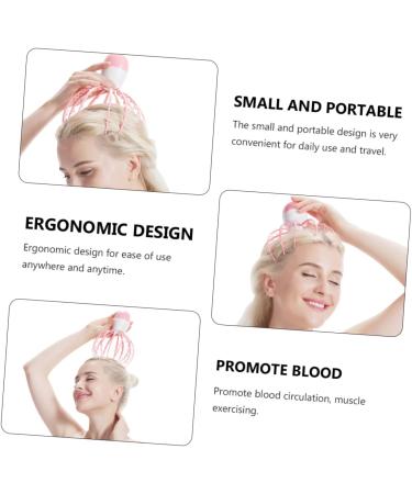 Frcolor 3-in-1 Electric Scalp Massager - Handheld Pink Octopus Design for Relaxation & Tingles | International Shipping Available - Buy Online on GoSupps.com