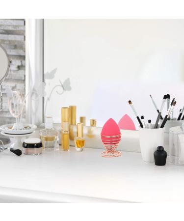 TRIXES Rose Gold Makeup Sponge Stand - 2 Piece Stainless Steel Wire Holder for Beauty Blenders - International Shipping Available - Buy Online on GoSupps.com