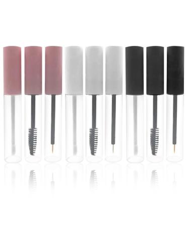 10ml Empty Mascara Tube and Wand with Lip Gloss Tubes and Empty Eyeliner Tube Clear Refillable Makeup Container Tube for Trave DIY Cosmetics
