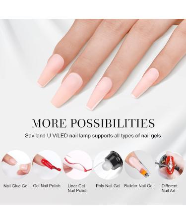 Saviland 96W UV LED Nail Lamp for Gel Polish - Professional Nail Curing Lamp with Automatic Sensor and Fast Drying Technology - Buy Online on GoSupps.com