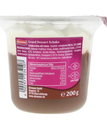 Ehrmann Grand Dessert Chocolate 200g x 5 - Freshness Guaranteed | Buy Internationally - Buy Online on GoSupps.com