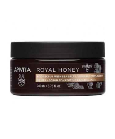 APIVITA Royal Honey Body Scrub with Sea Salts & Honey 250ml - Natural Exfoliating Scrub for Radiant Skin | Shop Internationally - Buy Online on GoSupps.com