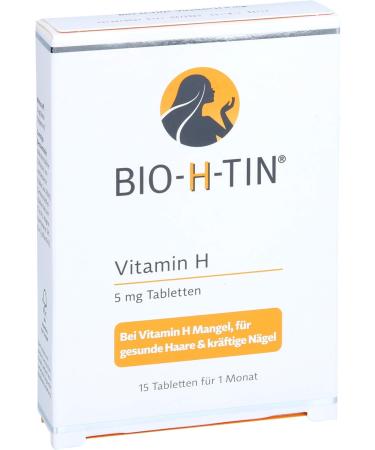 Buy BIO-H-TIN Vitamin H 5 mg - 1 Month Supply (15 Tablets) | Boost Hair Skin & Nail Health International Shipping Available - Buy Online on GoSupps.com