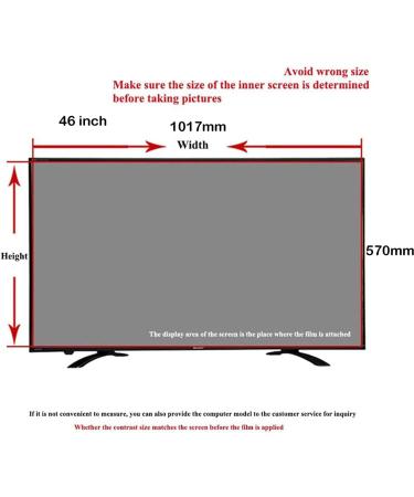 46 Pouces Protecteur D' cran De T l vision Mat Film Anti blouissant Anti Lumi re Bleue Pas De Bulle Blessure Anti Rayures Soulager La Fatigue Oculaire De L'ordinateur Matte-46inch(1017x570MM) Matte 46inch(1017x570MM) - Buy Online on GoSupps.com