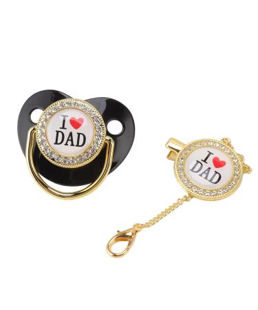 Jauarta BPA Free Baby Pacifier - Rhinestone Design Silicone Size M for 6-18 Months - Stylish & Safe (Black) - Buy Online on GoSupps.com