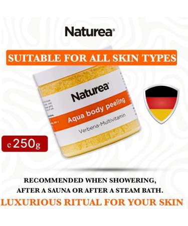 Naturea Aqua Body Peeling Verbena Multivitamin - The Magic of Sea Salt and Verbena Freshness Your Skin Deserves - Buy Online on GoSupps.com
