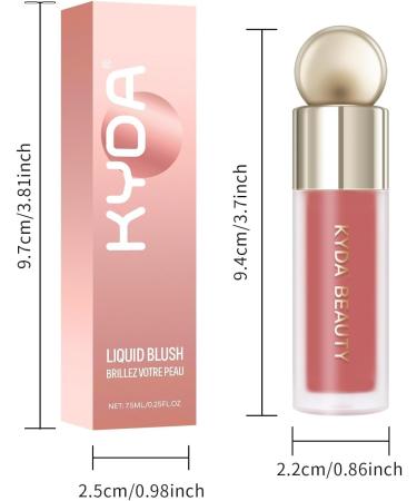 KYDA Liquid Matte Blush - Lightweight Cream Blush for Cheeks - Natural Moisturizing Face Blush Tint - 7.50 ml (Pack of 1) - Buy Online on GoSupps.com