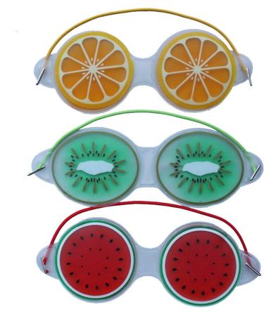 MoonyLI 3Pcs Gel Eye Mask Cooling Eye Mask Reusable Gel Eye Mask Ice Eye Mask Eye Spa Pad Fruit Pattern Gel Fruit Ice Pack Eye Mask