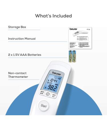 Beurer 3-in-1 Digital Thermometer - Non-Contact Infrared Thermometer w/Memory Slots - Large Display w/Fever Alarm High Accuracy Forehead Thermometer for Adults and Kids (Forehead) - Buy Online on GoSupps.com