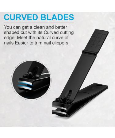 Stainless Steel Nail Clippers Toe Nail Clippers for Thick Nails Toenail Clippers for Men and Women Sharp and Study Nail Cutter Black - Buy Online on GoSupps.com