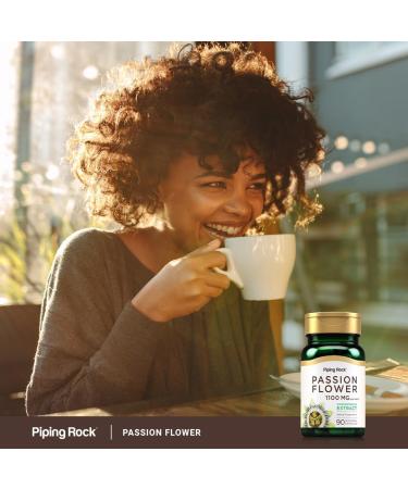 Piping Rock Passion Flower Extract Capsules | 90 Count | Herbal Supplement | Non-GMO Gluten Free - Buy Online on GoSupps.com