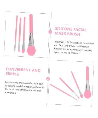 FRCOLOR 12 Pcs Silicone Makeup Brush Set - Body Butter Eyebrow & Cosmetic Applicators - Pink Beauty Tools for Women - Buy Online on GoSupps.com