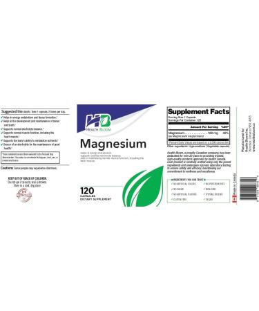 Magnesium | 120 Capsules | Health Bloom | Vitamins and Minerals Capsules - Buy Online on GoSupps.com