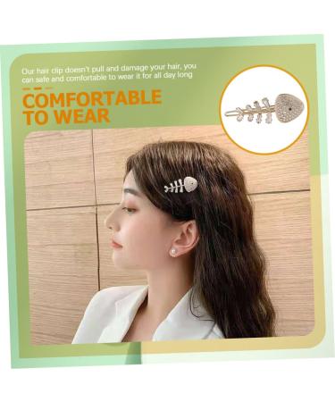 minkissy Fishbone Hairpin Women's Hair Clips Hair Barrettes for Girls Womens Barrettes for Hair Women Hair Accessory Delicate Hairpin Women Hair Clips Miss Side Clip Rhinestones Alloy - Buy Online on GoSupps.com