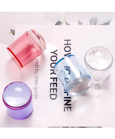 Art Stamps & Nail Scraps | Transparent Silicone Template with Lid | Easy Clean Manicure Tool in Blue Shop Internationally! - Buy Online on GoSupps.com