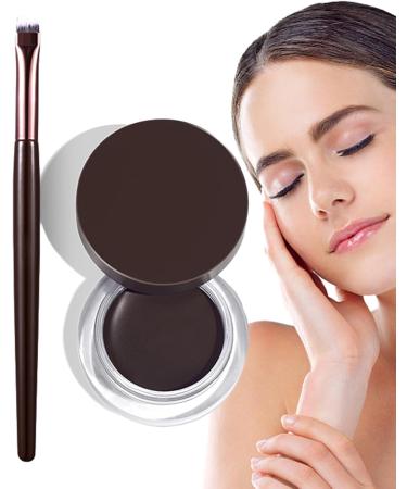 Eyeliner Pot Waterproof - Smooth Glide Long Lasting Eye Liner Eye Liners For Dry Sensitive Oily And Combination Skin Eye Makeup Brushes Included Kagrote Natural Black - Buy Online on GoSupps.com